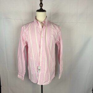 Brooks Brothers Pink and White Striped Casual Button Down Shirt